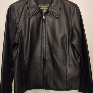 Vintage Eddie Bauer Black Leather Jacket